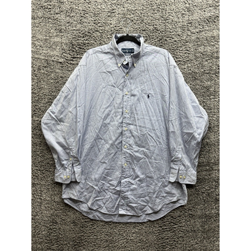 POLO RALPH LAUREN Yarmouth Button Down Long Sleeve Shirt Blue Size 17-32/33